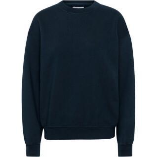 Sweatshirt med rund halsringning Colorful Standard Organic oversized navy blue