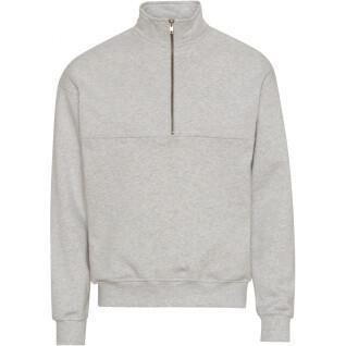 Sweatshirt med 1/4 dragkedja Colorful Standard Organic heather grey