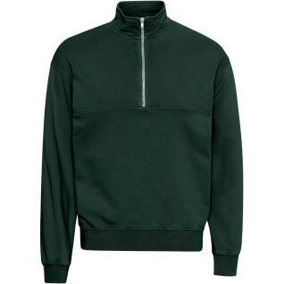 Sweatshirt med 1/4 dragkedja Colorful Standard Organic hunter green