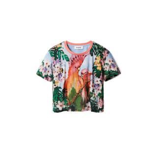T-shirt för kvinnor Desigual Parrot