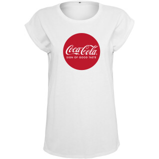 Dam t-shirt stora storlekar urban classic coca cola rund logotyp