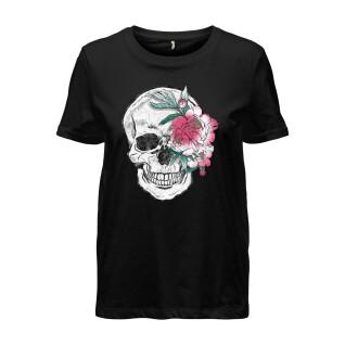 T-shirt för kvinnor Only Silvia Skull