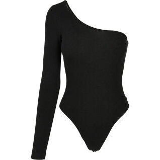 Bodysuit för kvinnor Urban Classics organic asymmetric one sleeve