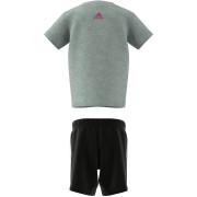 T-shirt och shorts i ekologisk bomull för baby adidas Essentials Lineage