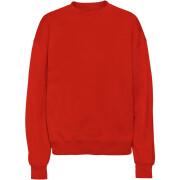 Sweatshirt med rund halsringning Colorful Standard Organic oversized scarlet red