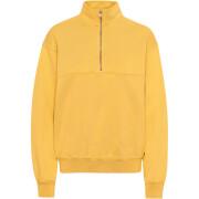 Sweatshirt med 1/4 dragkedja Colorful Standard Organic burned yellow