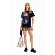 T-shirt med tropiska pärlor i oversized-modell för kvinnor Desigual