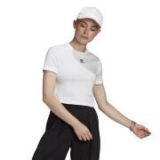 T-shirt för kvinnor adidas Originals Adicolor Cropped Roll-Up Sleeve