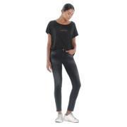 Skinny jeans för kvinnor Le Temps des cerises Acya pulp N°1
