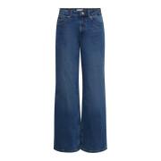 Jeans med hög midja och vida ben för kvinnor Only Bianca Pim