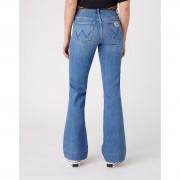 Jeans för kvinnor Wrangler Flare Sandy